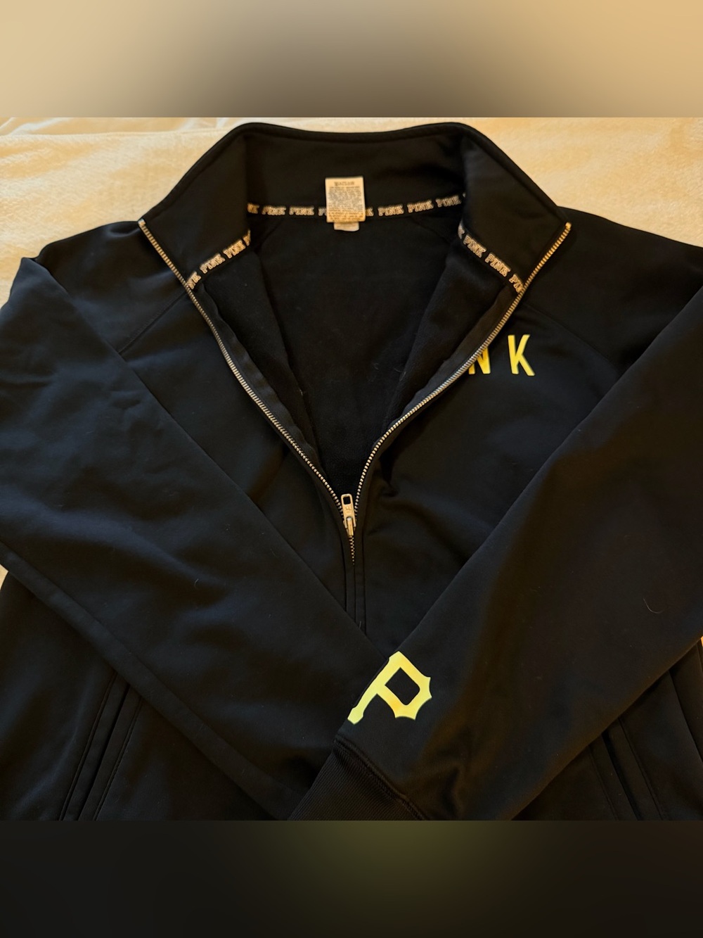 PINK Victoria's Secret Pirates Baseball Zip Up - Picture 2 of 7